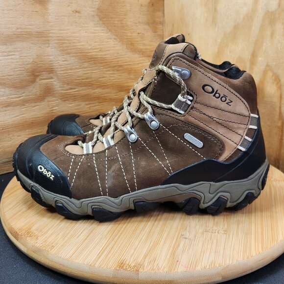 Oboz Bridger Mid Womens Brown Dry Leather Waterproof Hiking Boots Size 8.5 - Picture 4 of 10